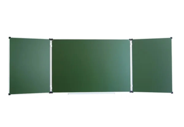 Grüne Schultafel isoliert auf der weißen — Stockfoto