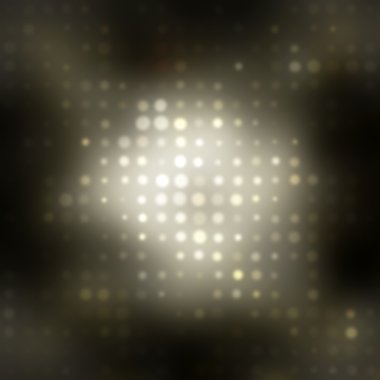 Beams of soft light from round holes and light stars clipart