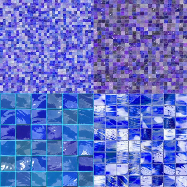 Голубая керамическая мозаика — стоковое фото