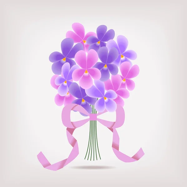 Μάτσο ιώδη λουλούδια — Διανυσματικό Αρχείο
