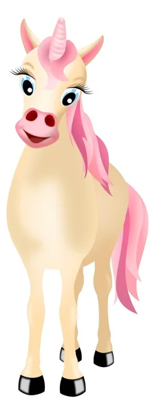 ピンクのたてがみと尾を持つユニコーン — ストック写真