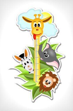 Scale with merry animals clipart