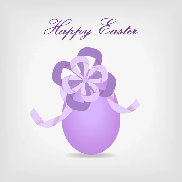 Violet easter egg with ribbon — Stock Vector