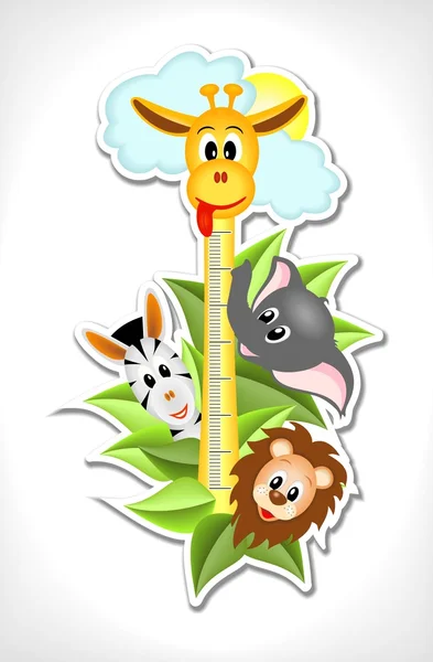 Scale with merry animals — Stock Vector