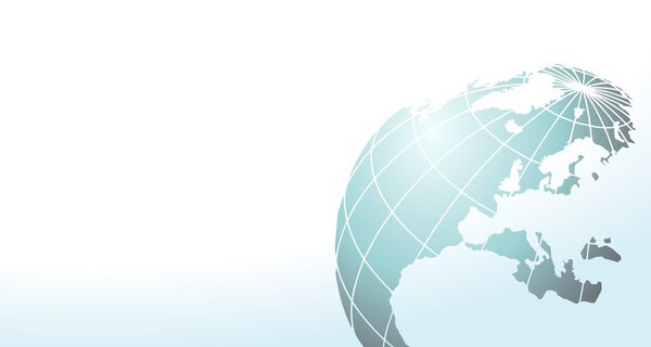 Elegant web banner or background with blue earth - bitmap illustration