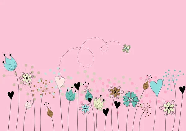 Στυλιζαρισμένη floral κίνητρο — Διανυσματικό Αρχείο