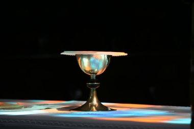 Bowl and altar. clipart
