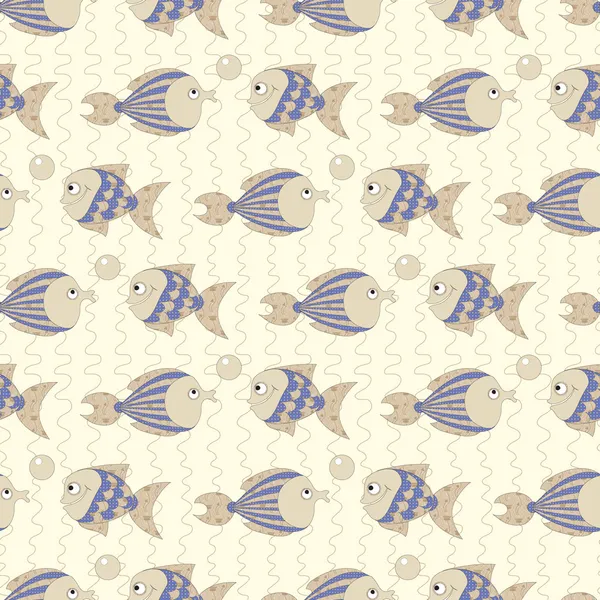 Ψάρια μοτίβο στο αφαιρετικό στυλ Εικονογράφηση Αρχείου