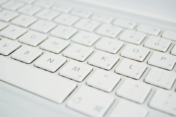 Modern beyaz klavye Stok Fotoğraf