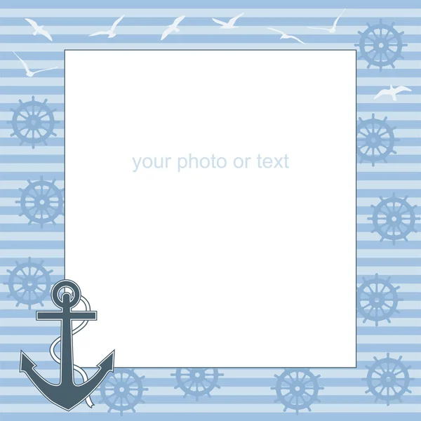 Frame for text or photo from the anchor — Stock Vector