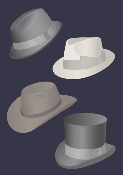 stock vector Hats men