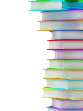 3D column of books clipart