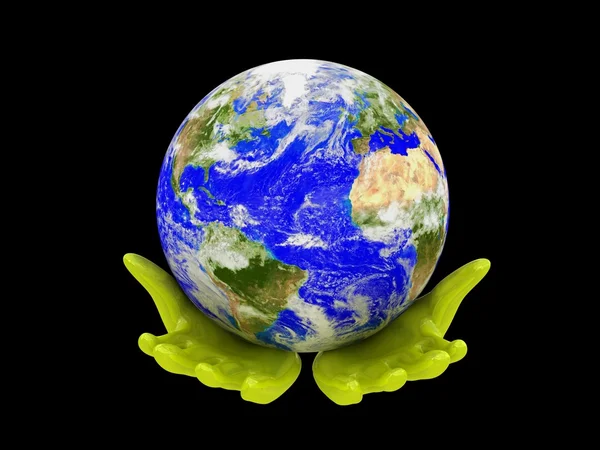 Planeta Země na dlaně — Stock fotografie