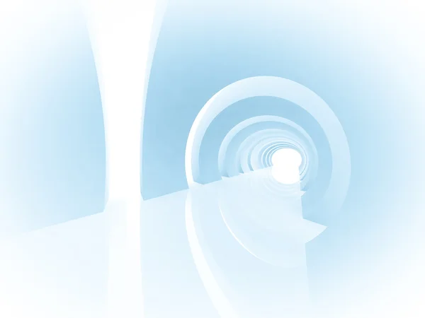 3D abstract het platform tunnel achtergrond — Stockfoto
