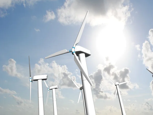 Molinos eólicos, energías renovables . — Foto de Stock