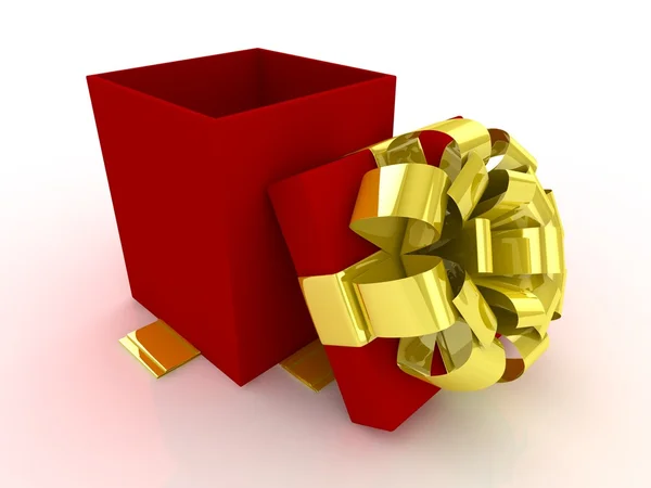 Presentförpackning. 3D illustration — Stockfoto