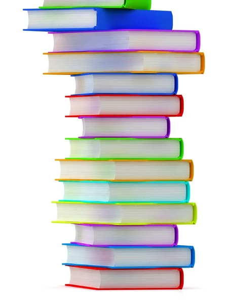 Coluna 3D de livros — Fotografia de Stock