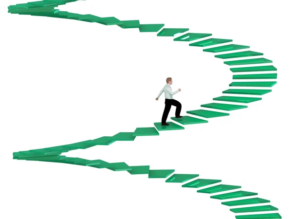 Mann geht auf die Treppe — Stockfoto