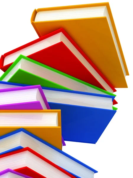 Coluna 3D de livros — Fotografia de Stock