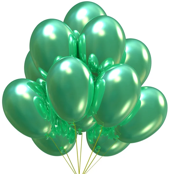 3d 的气球。生日和方装饰. — 图库照片
