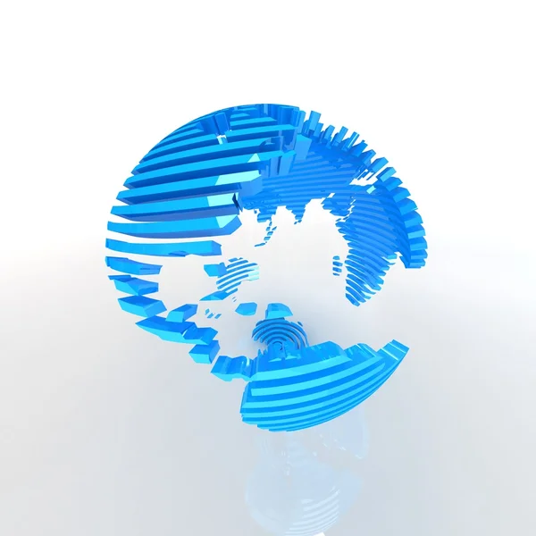Abstrakter blauer Globus. — Stockfoto