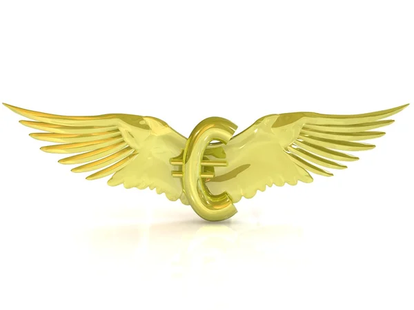 Symbol dolara ze skrzydłami. — Zdjęcie stockowe
