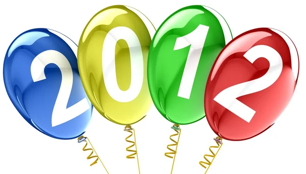 Happy New Year 2012 balloons — Stock Photo, Image