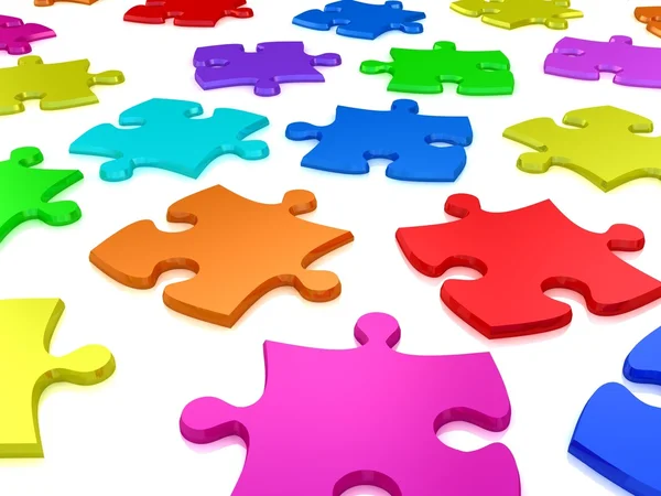 3D-kleurrijke puzzel — Stockfoto