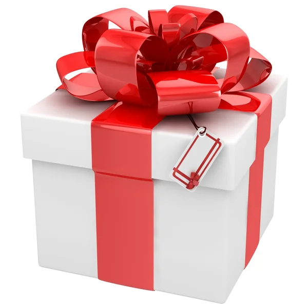 Geschenkschachtel über weißem Hintergrund 3d Illustration — Stockfoto