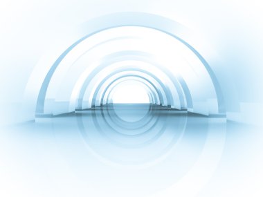 3d Abstract Architecture Tunnel Background clipart