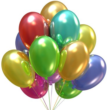 Balloons. Birthday and party decoration. clipart