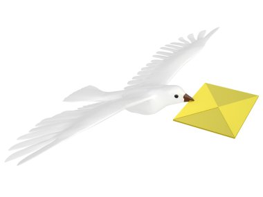 Dove and mail clipart