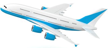 3D jet yolcu uçağı.