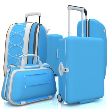 Suitcases isolated on a white background. clipart