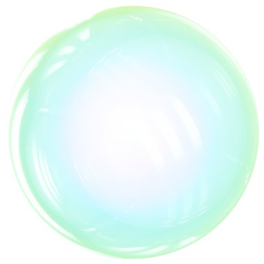 Soap Bubble ball translucent colored as rainbow. Clear sphere concept. This is a detailed 3D render. clipart