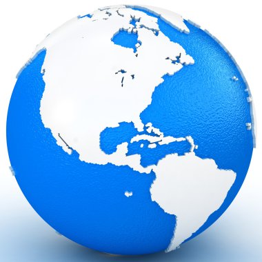 3d water globe. clipart