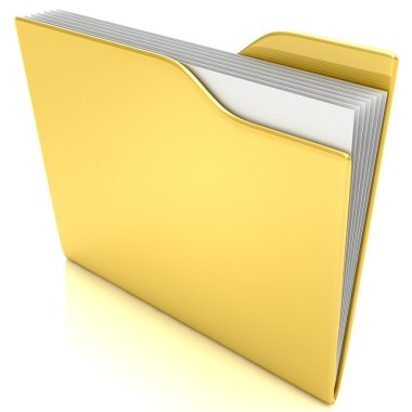 Yellow folder clipart