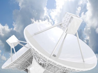 3d Satellite dishes clipart