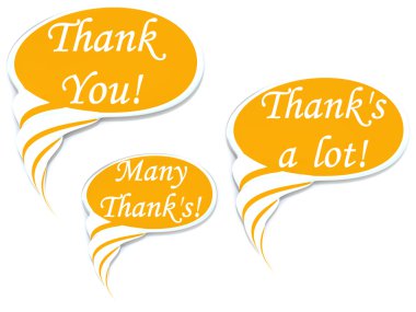 Thank you - grateful bubbles. clipart