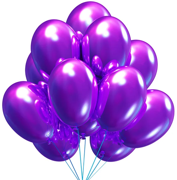 Balloons. Birthday and party decoration. Isolated on white. — Stock Photo, Image