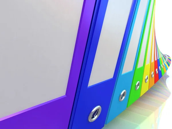 stock image Rainbow office folders