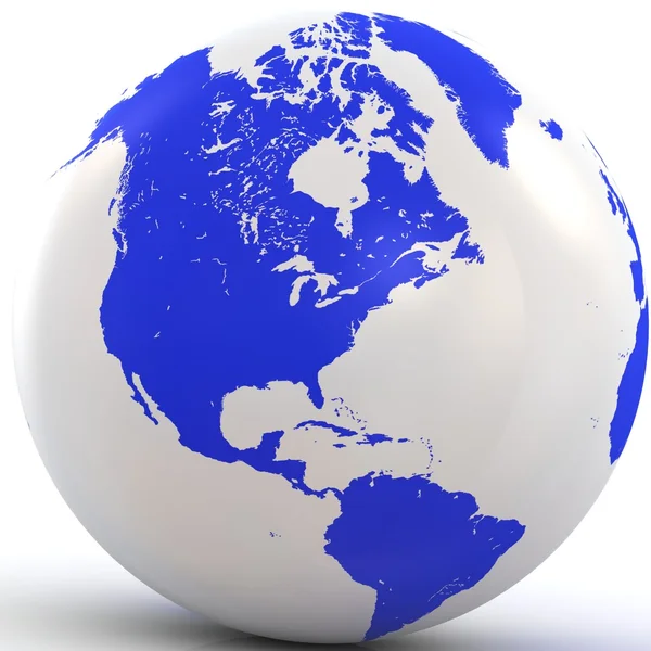 3d globo isolato su sfondo bianco — Foto Stock