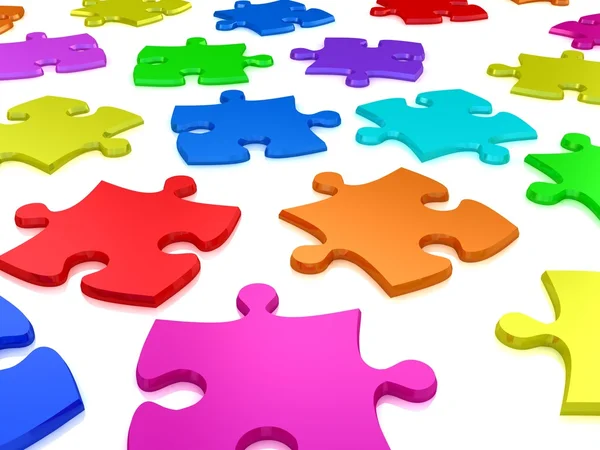 3d puzzle colorato — Foto Stock