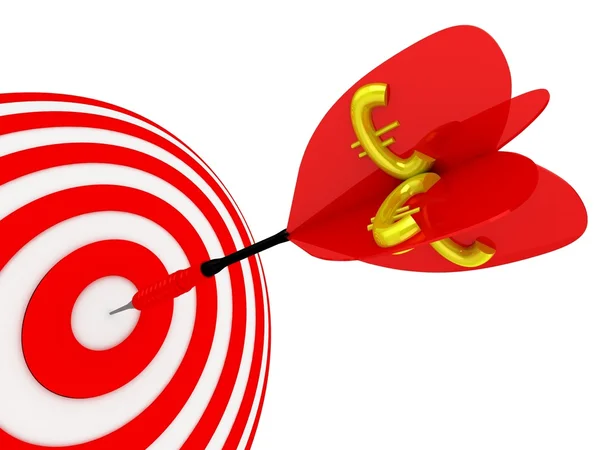 Target. Success concept with euro symbol. — Stock Photo, Image