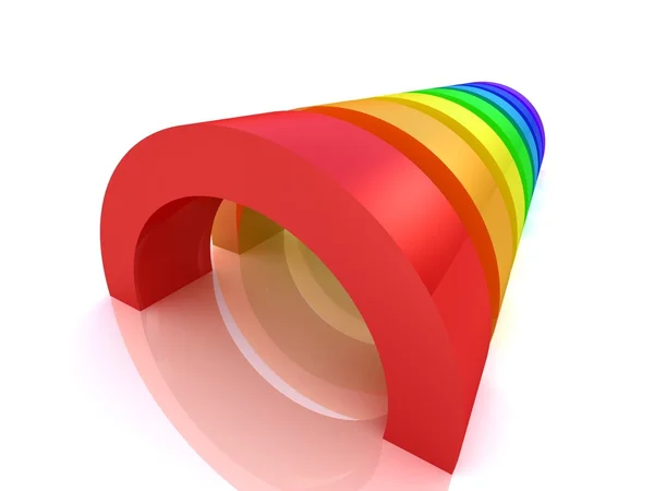 Uma ilustração 3d de uma maneira colorida para o infinito . — Fotografia de Stock