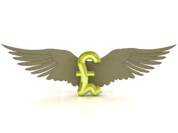 Dólar símbolo con alas . — Foto de Stock