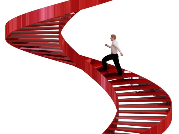 Man gaat op de trap — Stockfoto