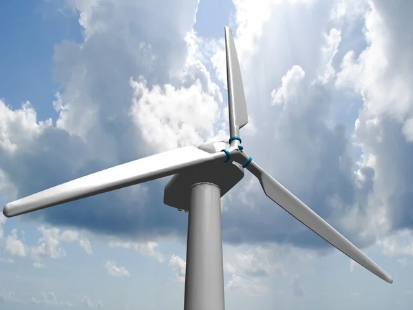 Větrné mlýny, obnovitelné zdroje energie. — Stock fotografie