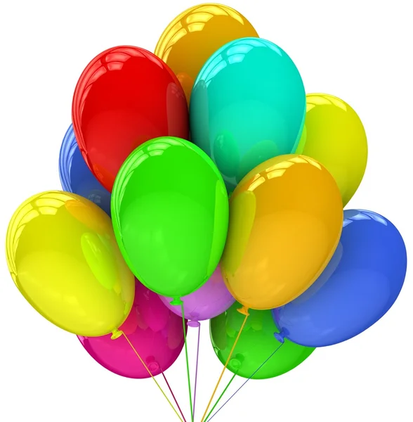 气球。生日和方装饰. — 图库照片