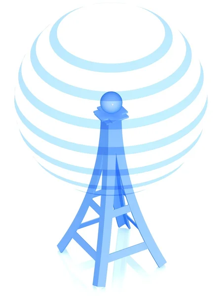 3d communication antenna tower — Stock Photo, Image